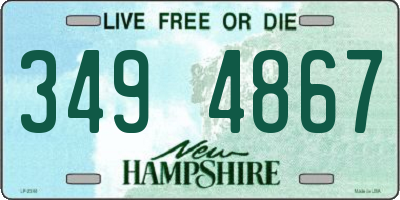 NH license plate 3494867
