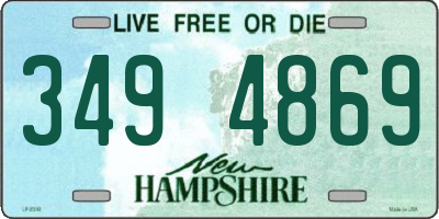 NH license plate 3494869