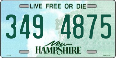 NH license plate 3494875