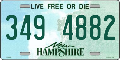 NH license plate 3494882