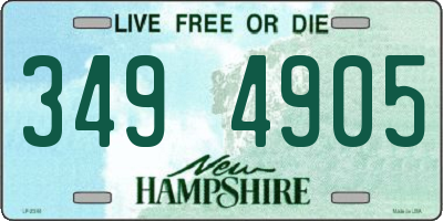 NH license plate 3494905
