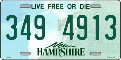 NH license plate 3494913
