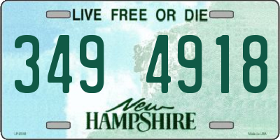 NH license plate 3494918