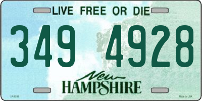 NH license plate 3494928