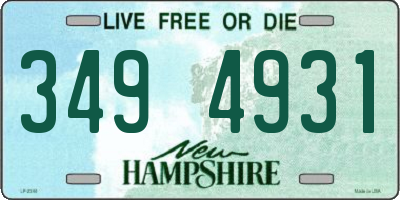 NH license plate 3494931