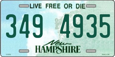 NH license plate 3494935