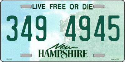 NH license plate 3494945
