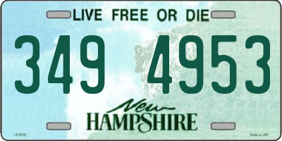 NH license plate 3494953