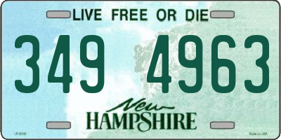 NH license plate 3494963