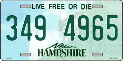 NH license plate 3494965