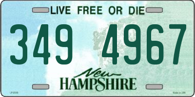 NH license plate 3494967