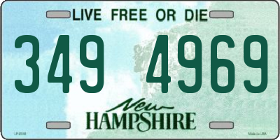 NH license plate 3494969