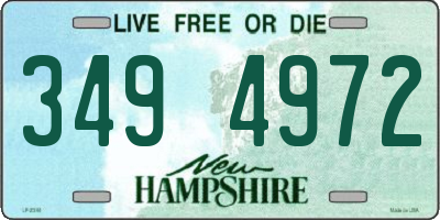 NH license plate 3494972