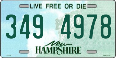 NH license plate 3494978