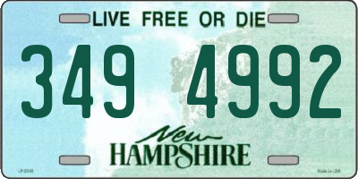 NH license plate 3494992