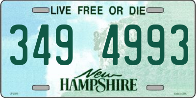 NH license plate 3494993