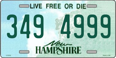 NH license plate 3494999