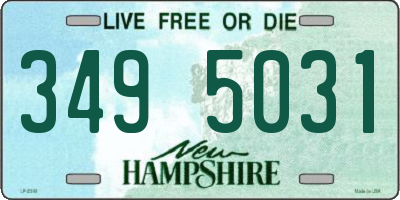NH license plate 3495031