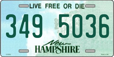NH license plate 3495036