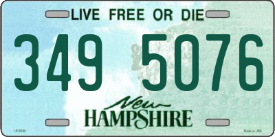NH license plate 3495076