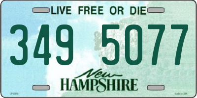 NH license plate 3495077