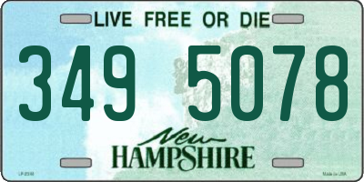 NH license plate 3495078
