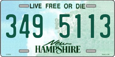 NH license plate 3495113