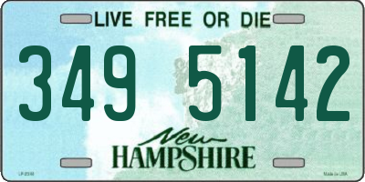 NH license plate 3495142