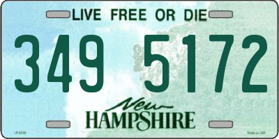 NH license plate 3495172