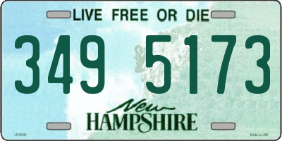 NH license plate 3495173