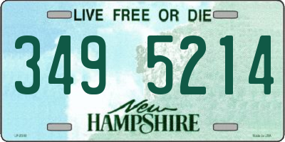 NH license plate 3495214