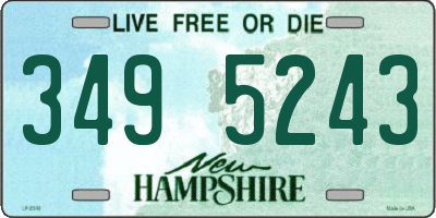 NH license plate 3495243