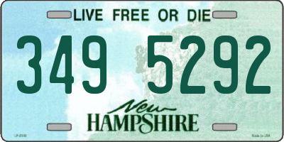 NH license plate 3495292
