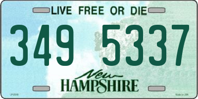 NH license plate 3495337