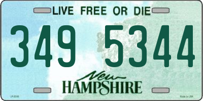NH license plate 3495344