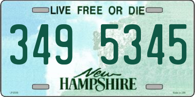 NH license plate 3495345