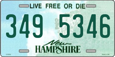 NH license plate 3495346