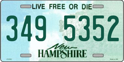 NH license plate 3495352