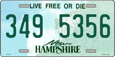 NH license plate 3495356