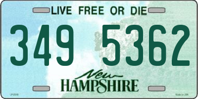 NH license plate 3495362