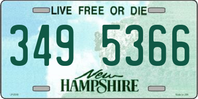 NH license plate 3495366