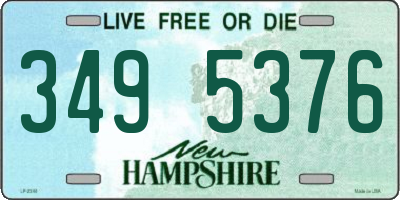 NH license plate 3495376
