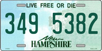 NH license plate 3495382