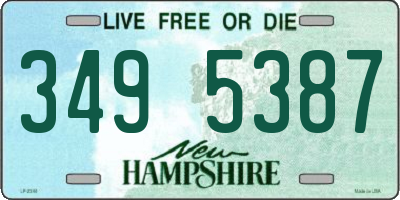 NH license plate 3495387