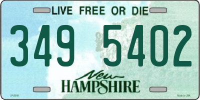 NH license plate 3495402