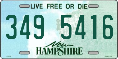 NH license plate 3495416