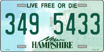 NH license plate 3495433