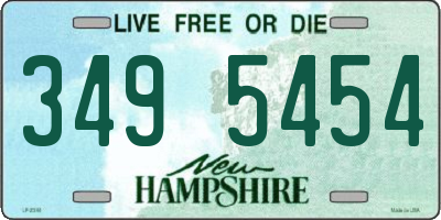 NH license plate 3495454