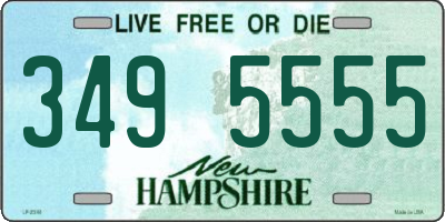 NH license plate 3495555