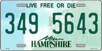 NH license plate 3495643